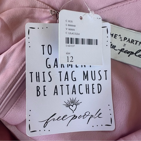 Fame and Partners x Free People Rosabel Maxi Dress Lilac Prom Wedding Sz 12 NWT - Picture 14 of 16